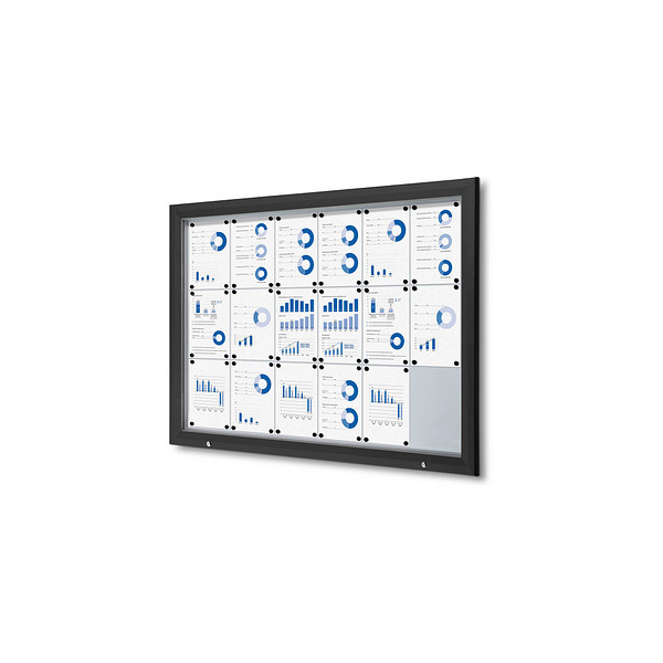 8595578321920 - Schaukasten Premium SCT18xA4PHC9005 18xA4 schwarz Metall magnetisch 8595578321920 Showdown Displays