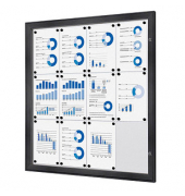 Showdown Displays Schaukasten grau 12x DIN A4