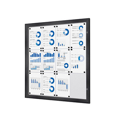 Showdown Displays Schaukasten grau 12x DIN A4