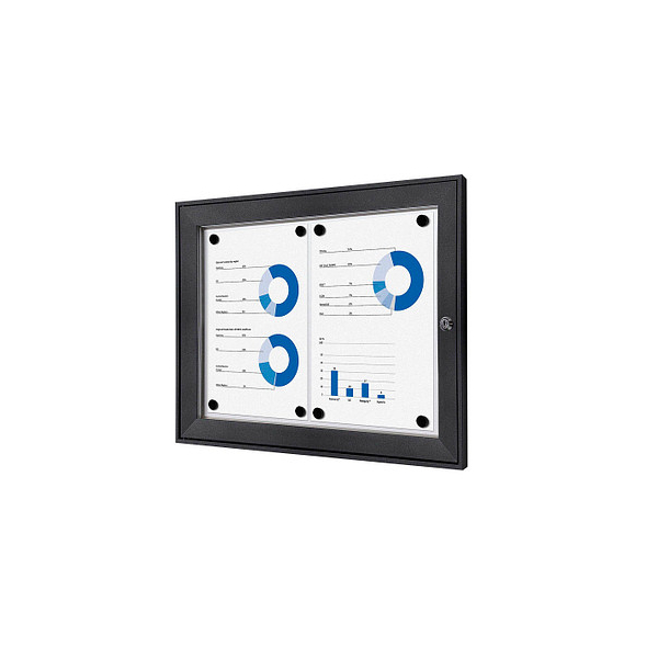 8596052163609 - Schaukasten SCS2xA4C7016JS 2xA4 anthrazit magnetisch 8596052163609 Showdown Displays