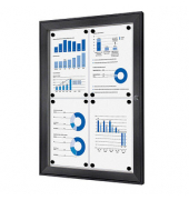 Showdown Displays Schaukasten grau 4x DIN A4