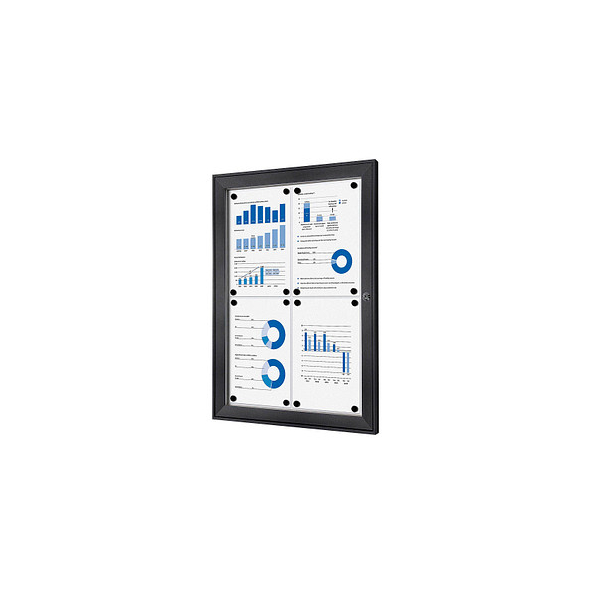 8596052163623 - Schaukasten SCS4xA4C7016JS 4xA4 anthrazit magnetisch 8596052163623 Showdown Displays