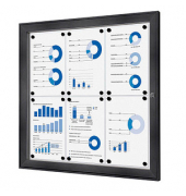 Showdown Displays Schaukasten grau 6x DIN A4