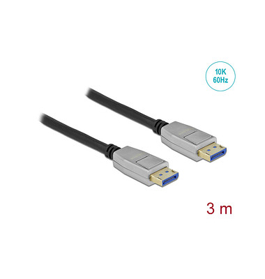 DeLOCK DisplayPort Kabel 10K 60 Hz 3,0 m schwarz