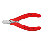 KNIPEX 77 11 115 mit Facette + Drahtklemme Elektonik-Seitenschneider