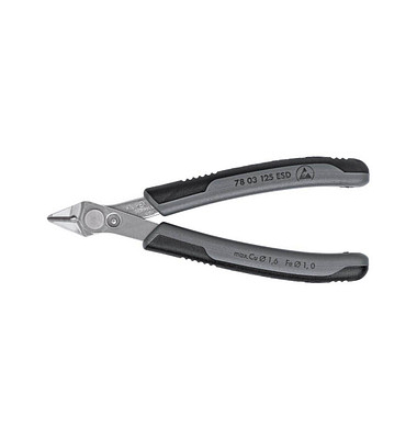 KNIPEX Super Knips ESD64 HRC + Drahtklemme 78 61 125 Elektronik-Seitenschneider KNIPEX Super Knips ESD64 HRC + Drahtklemme 78 61 125 Elektronik-Seitenschneider