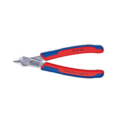 KNIPEX Super Knips mit Drahtklemme 78 13 125 Elektronik-Seitenschneider