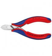 KNIPEX 77 12 115 mit Facette + Drahtklemme Elektronik-Seitenschneider