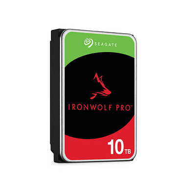 interne Festplatte IronWolf Pro ST10000NT001, silber, 3,5 Zoll (8,89cm), 10 TB, HDD