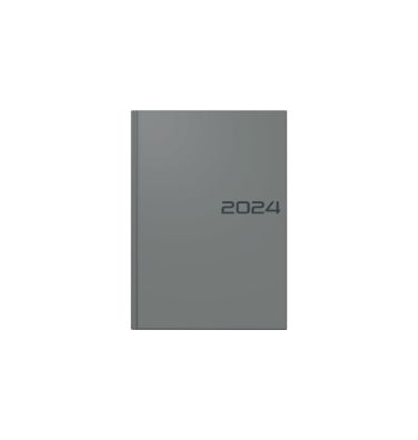 Buchkalender 1079561635, Modell 795, grau, 1 Tag / 1 Seite, 14,5x20,6cm (A5), 2025