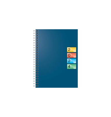 Buchkalender 1079640995, DATAline 796, blau, 1 Woche / 2 Seiten, 14,5x20,6cm (A5), 2025