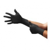 Einweghandschuhe Microflex, Nitril, lebensmittelecht, schwarz, Größe  9,5-10,