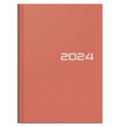 Buchkalender 1079661055, Modell 796, coral, 1 Woche / 2 Seiten, 14,8x20,8cm (A5), 2025