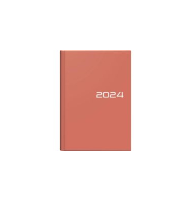 Buchkalender 1079661055, Modell 796, coral, 1 Woche / 2 Seiten, 14,8x20,8cm (A5), 2025