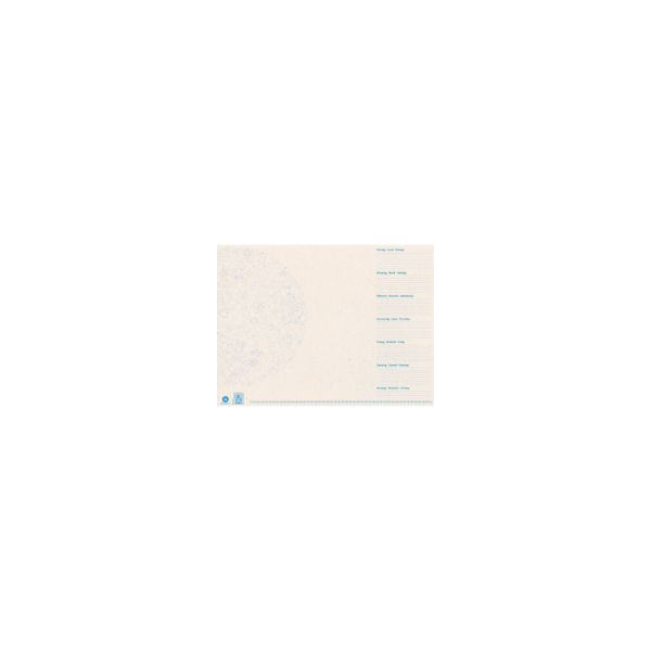 Brunnen Schreibunterlage 7098200 beige/blau halbkugel blaudruck 56,5x42cm 4003273761216 Brunnen
