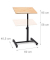 Computertisch 10019333_48, höhenverstellbar 58-95cm (H), 60x40,5cm (BxT), hellbraun / schwarz
