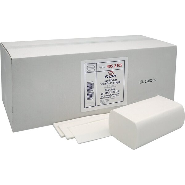 4000883101906 - Falthandtücher Comfort 4052105 203x32cm 2-lagig Interfold-Falz (W-Falz) hochweiß Tissue 4000883101906 1860 Blatt