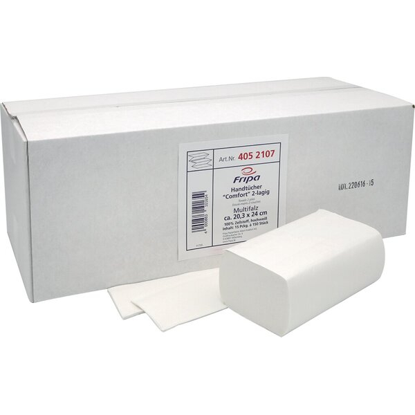 4000883101654 - Falthandtücher Comfort 4052107 24x203cm 2-lagig Zickzack (V-Falz) hochweiß Tissue 4000883101654 15 Paket