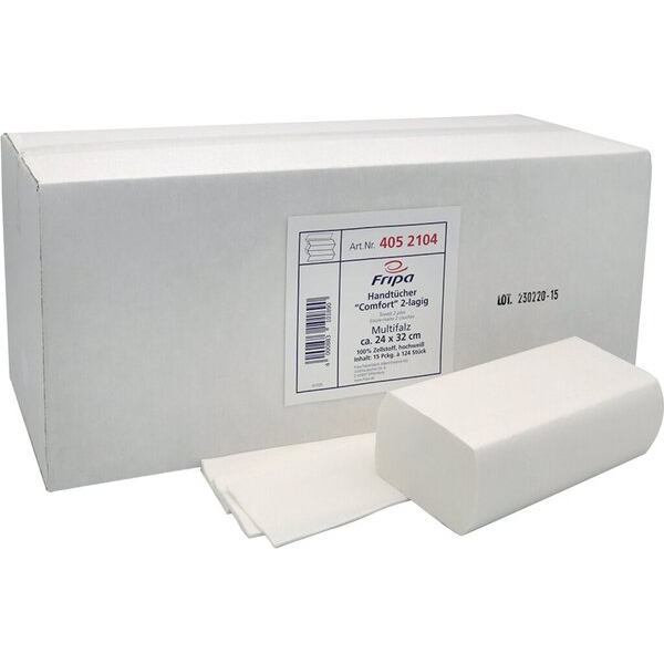 4000883101890 - Falthandtücher Comfort 4052104 24x32cm 2-lagig Interfold-Falz (W-Falz) hochweiß Tissue 4000883101890 15 Paket
