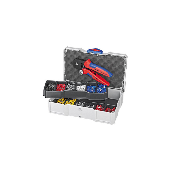 4003773028574 - Knipex-Werk 97 90 09 Crimpzange Aderendhülsen 008 bis 10 mm² Inkl Aderendhülsensortiment im Koffer