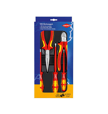 KNIPEX VDE 00 20 13 Werkzeug-Set 5-teilig KNIPEX VDE 00 20 13 Werkzeug-Set 5-teilig