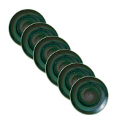6 HEART & SOUL Dessertteller Perfect Match Avocado grün 21,0 cm