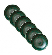 6 HEART & SOUL Suppenteller Perfect Match Avocado grün 23,0 cm