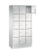 Schließfachschrank S 2000 Classic 8020-305, Metall, 3 Abteile mit 15 Fächern, abschließbar, 90x180cm (BxH), lichtgrau