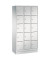 Schließfachschrank S 2000 Classic 8020-305, Metall, 3 Abteile mit 15 Fächern, abschließbar, 90x180cm (BxH), lichtgrau