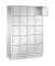 Schließfachschrank S 2000 Classic 8020-405, Metall, 4 Abteile mit 20 Fächern, abschließbar, 119x180cm (BxH), lichtgrau