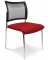 Besucherschwinger LAS VEGAS, rot / chrom, ohne Armlehnen, Freischwinger