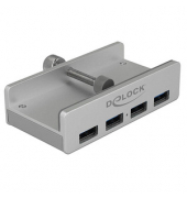 DeLOCK USB-Hub 4-fach silber