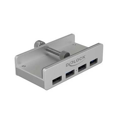 DeLOCK USB-Hub 4-fach silber