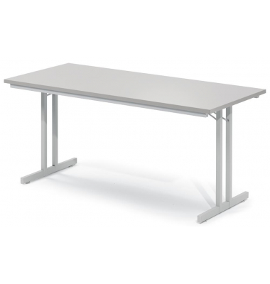 Klapptisch MODUL, 120x70cm (BxT), 72cm (H), Holz, rechteckig, grau / lichtgrau