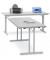 Klapptisch MODUL 269968, 72cm (H), 160x70cm (BxT), rechteckig, grau / lichtgrau