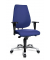 Bürodrehstuhl SITNESS 50, blau / chrom, mit Armlehnen, bis 110kg, ohne Kopfstütze