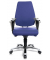 Bürodrehstuhl SITNESS 50, blau / chrom, mit Armlehnen, bis 110kg, ohne Kopfstütze