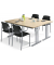 Klapptisch MODUL, 160x70cm (BxT), 72cm (H), Holz, rechteckig, ahorn / silber