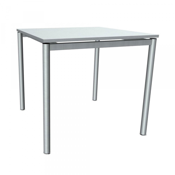 4251635639134 - Konferenztisch 272820 745cm (H) 80x80cm (BxT) 4 Personen quadratisch lichtgrau   silber 4251635639134 Deskin