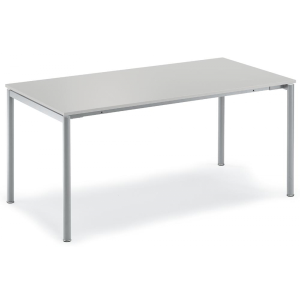 4251635639394 - Konferenztisch 272824 745cm (H) 120x80cm (BxT) 4 Personen rechteckig lichtgrau   silber 4251635639394 Deskin