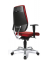 Bürodrehstuhl SITNESS 50, rot / chrom, mit Armlehnen, bis 110kg, ohne Kopfstütze