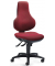 Bürostuhl COMFORT FIT DELUXE, rot / schwarz, bis 110kg, ohne Kopfstütze