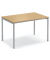 Konferenztisch MODUL, 74,5cm (H), 120x80cm (BxT), 4 Personen, rechteckig, buche / silber