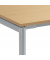 Konferenztisch MODUL, 74,5cm (H), 120x80cm (BxT), 4 Personen, rechteckig, buche / silber