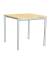 Konferenztisch 272821, 74,5cm (H), 80x80cm (BxT), 4 Personen, quadratisch, buche / silber