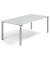 Konferenztisch System MODUL, stufenlos h&ouml;henverstellbar 65-85cm (H), 200x100cm (BxT), 8 Personen, rechteckig, lichtgrau / silber