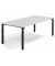 Konferenztisch 292105, stufenlos höhenverstellbar 65-85cm (H), 200x100cm (BxT), 8 Personen, rechteckig, lichtgrau / schwarz