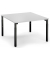 Konferenztisch 292114, stufenlos höhenverstellbar 65-85cm (H), 120x120cm (BxT), 8 Personen, quadratisch, lichtgrau / schwarz