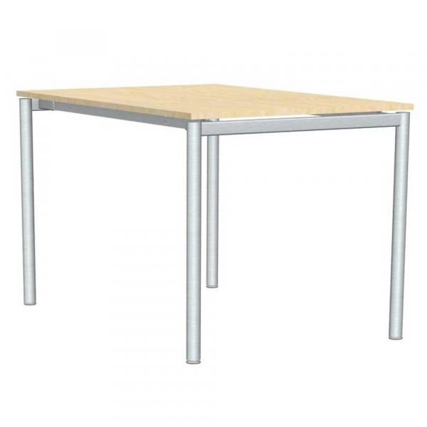 4251797850057 - Konferenztisch 272830 745cm (H) 160x80cm (BxT) 4 Personen rechteckig ahorn   silber 4251797850057 Deskin