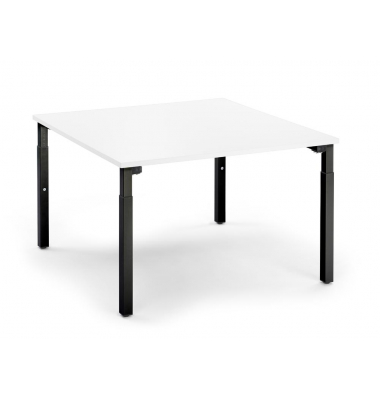 Konferenztisch 348158, höhenverstellbar 65-85cm (H), 120x120cm (BxT), 8 Personen, quadratisch, weiß / schwarz Konferenztisch 348158, höhenverstellbar 65-85cm (H), 120x120cm (BxT), 8 Personen, quadratisch, weiß / schwarz